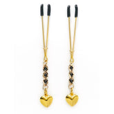 Tweezer Nipple Clamp With Heart Pendant Nipple and Clit Clamps